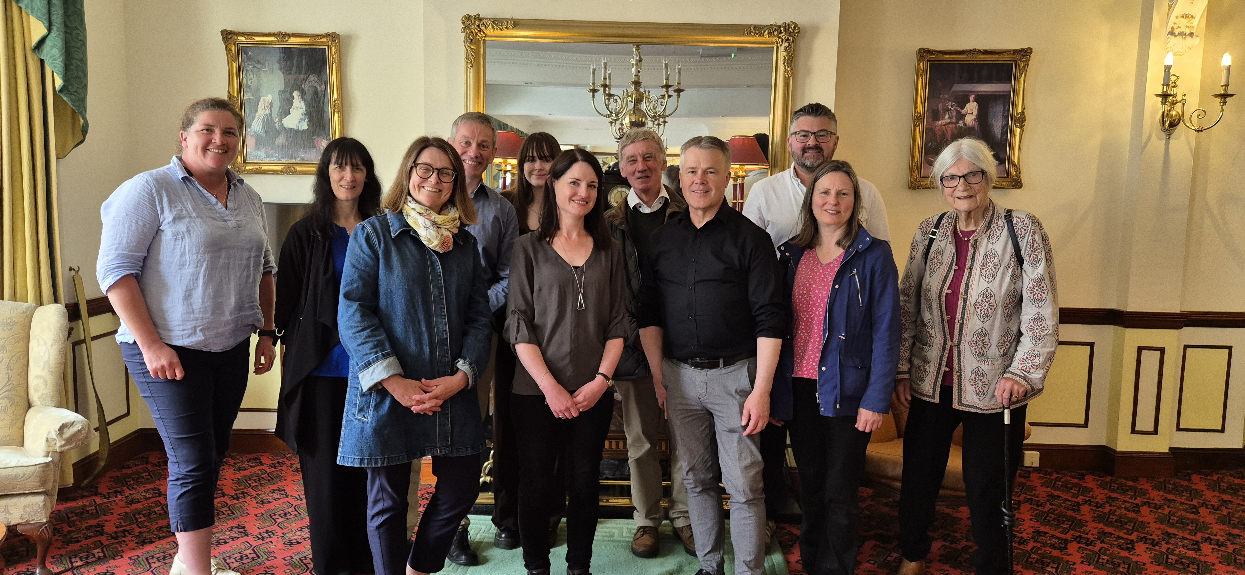 Pictured in the historic Dorrian’s Imperial Hotel during their visit to Ballyshannon are members of the Irish Historic Towns Atlas Team and representatives from Donegal County Council and the Ballyshannon Regeneration Group.  