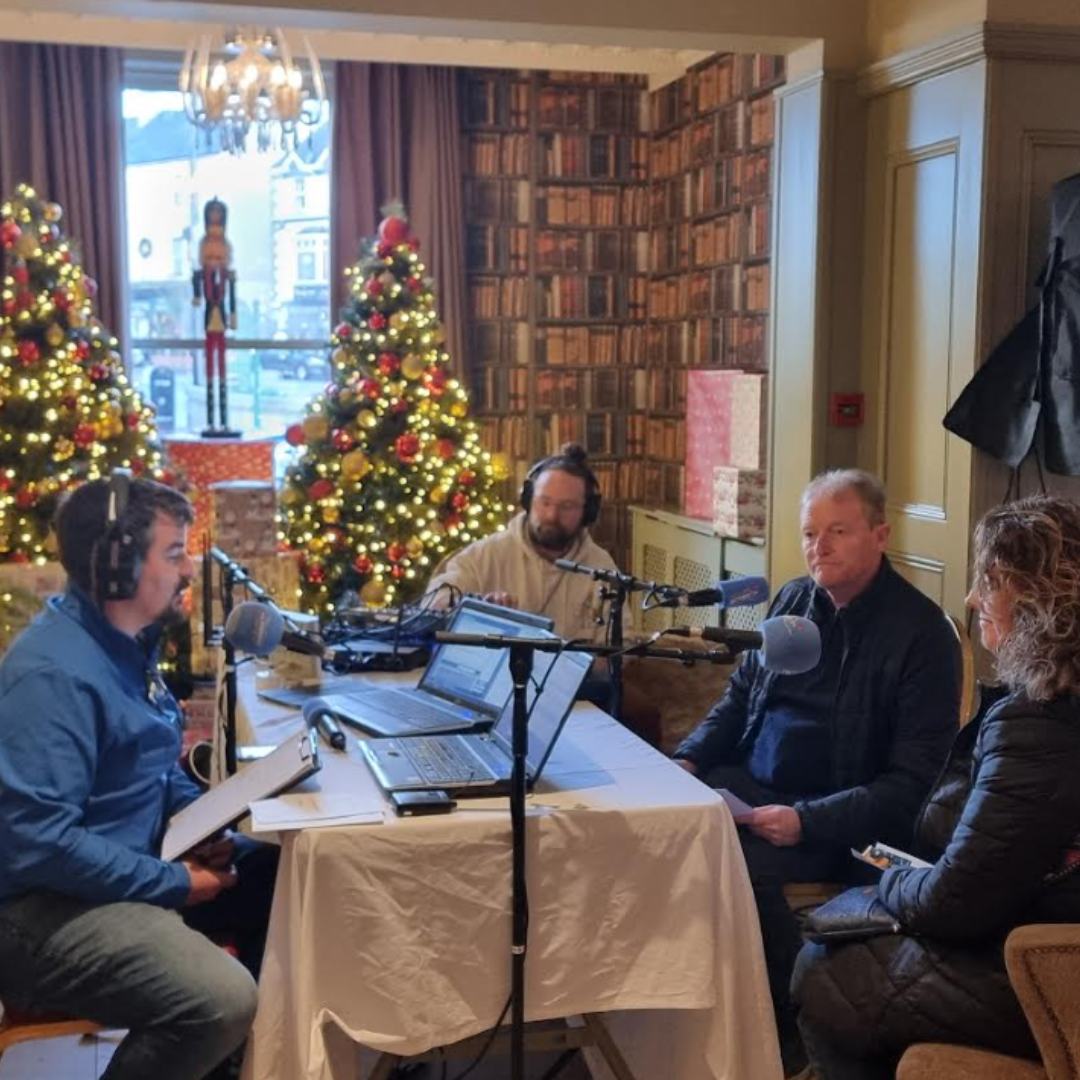 External #BuyDonegal broadcast in Abbey Hotel with OceanFM featuring Anne Marie Conlon (Head of Economic Development, Donegal County Council) & Cllr. Noel Jordan